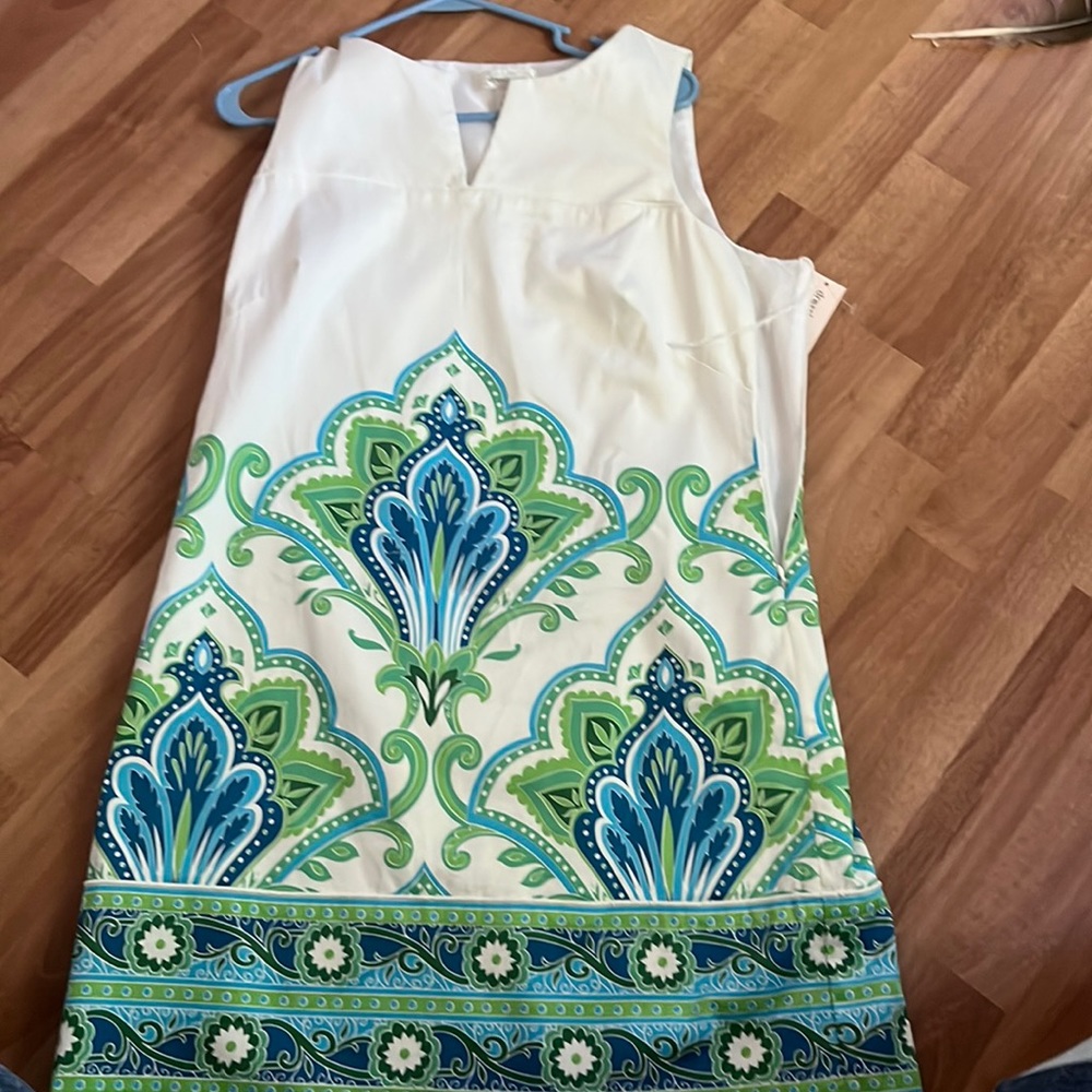 Dress barn size 12 green and blue pattern